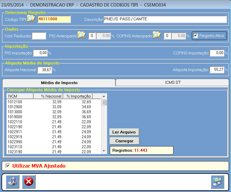 Verifique os indices de media imposto lei transparencia